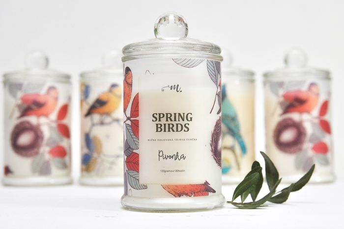 Tipy na darčeky: Spring Birds sviečka, M-Factory
